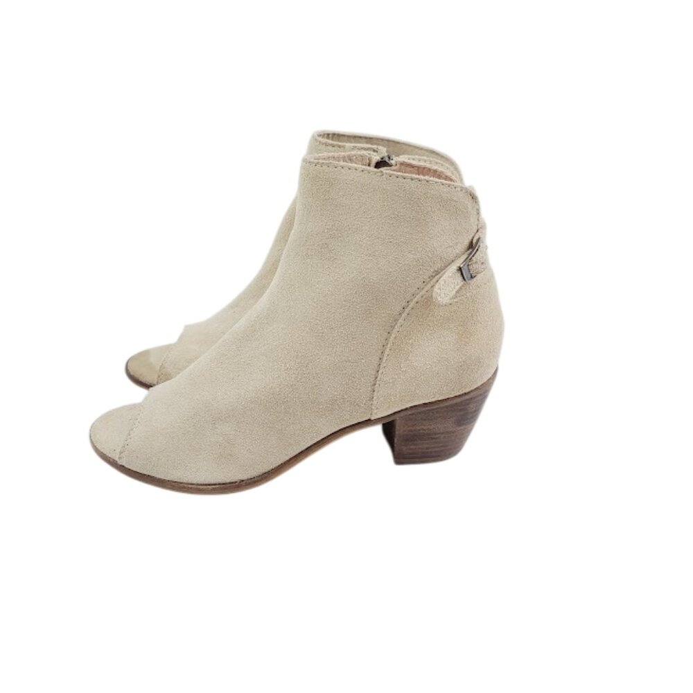 Matisse Women's Tan Folk Leather Block Heel Classic Ankle Bootie Size 9.5M